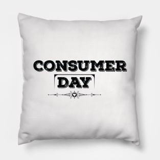 World Consumer Rights Day Black Pillow