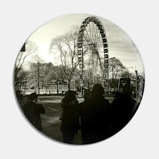 Pedestrians crossing on Princes Street, Edinburgh Pin