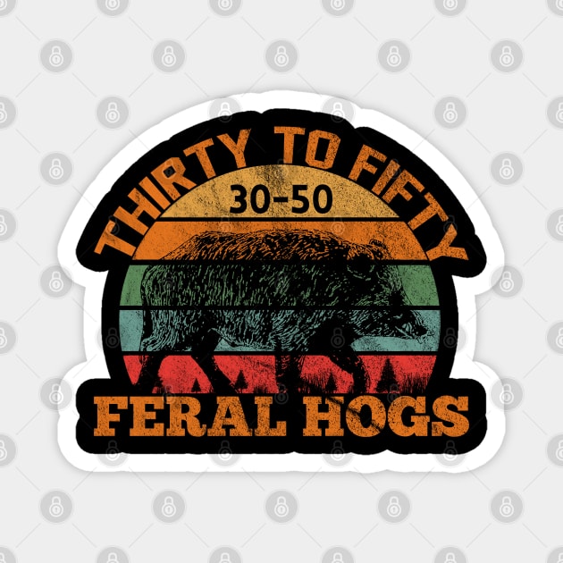 Feral Hogs Vintage Magnet by giovanniiiii