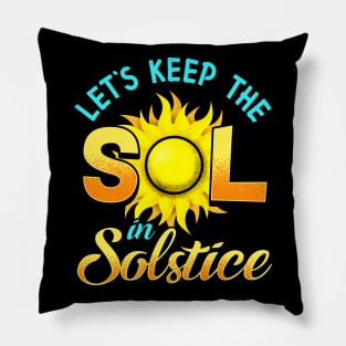 Summer Solstice Sun Design Pillow