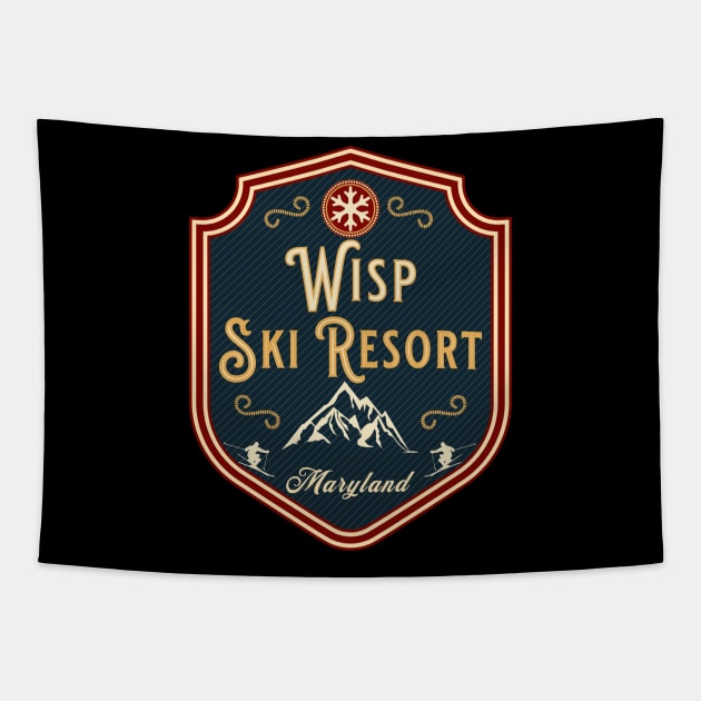 Wisp Ski Resort, Maryland - ski and and snowboarding in the United states Tapestry by WORLDCREATOR