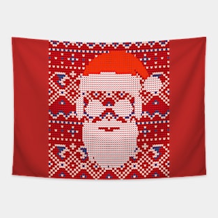 Ugly Christmas Xmas Sweater Hipster Santa Claus Norway Gift Tapestry