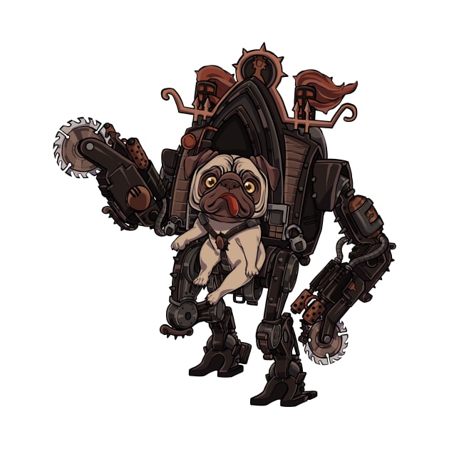 Pug of War: The Mighty Mechanical Canine by Holymayo Tee