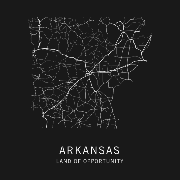 Arkansas State Road Map by ClarkStreetPress