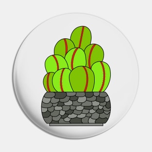 Cute Cactus Design #67: Tennis Ball Cactuses Pin