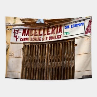 Old Butcher Shop in Marsala Tapestry