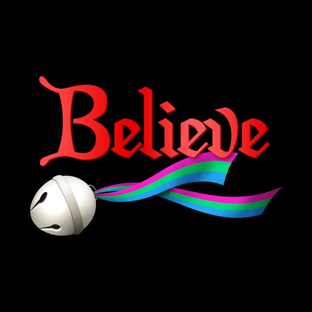 Believe Polysexual Pride Jingle Bell by wheedesign