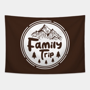 Mountains and family trip Tapestry