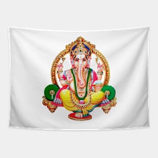 Ganesha , Hindu God Of Good Tidings Tapestry