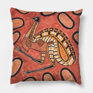 Emu - Aboriginal Inspired Art Painting Pillow