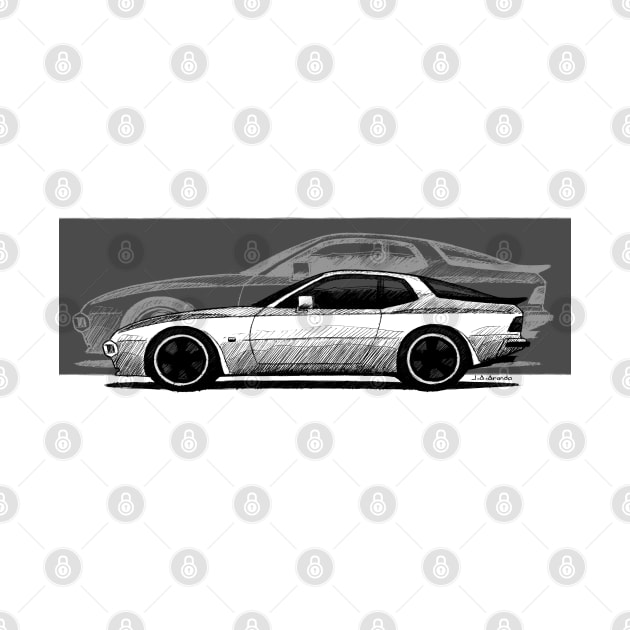 My drawing of the classic coupe sports car with fuchs rims by jaagdesign