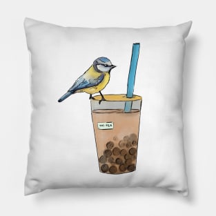 Tit-Tea: Blue Tit Bubble tea Pillow