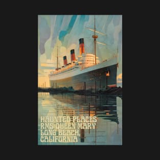 Haunted Places RMS Queen Mary Long Beach California T-Shirt