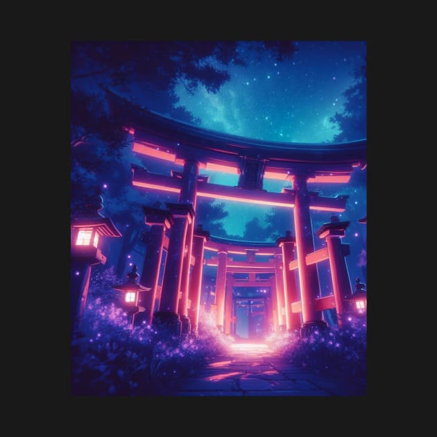 Torii Gate - Night by AnimeVision