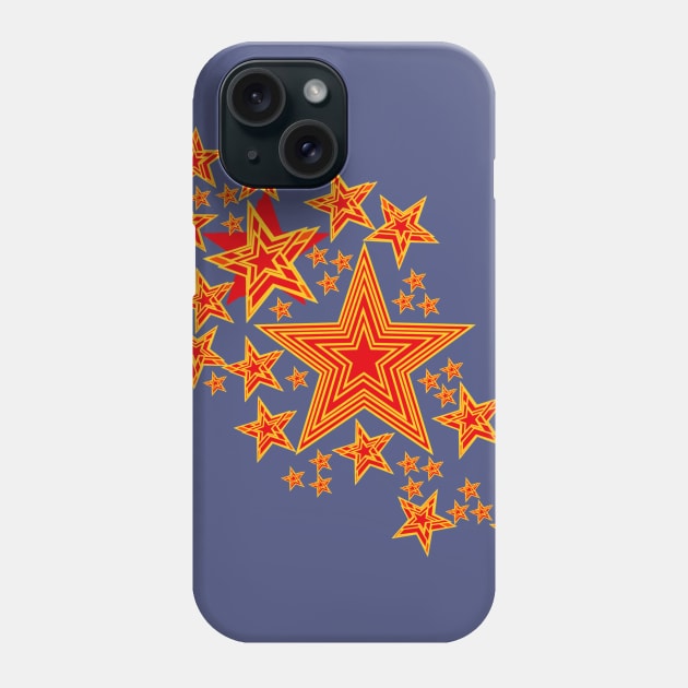 Red & orange stars Phone Case by andersonartstudio