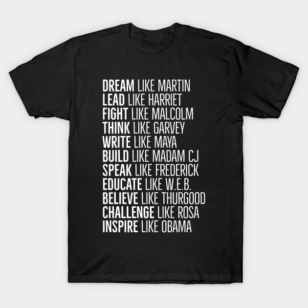 Black History Lead Write & Think African Hero T-Shirt Black History Lead Write & Think African Hero T-Shirt