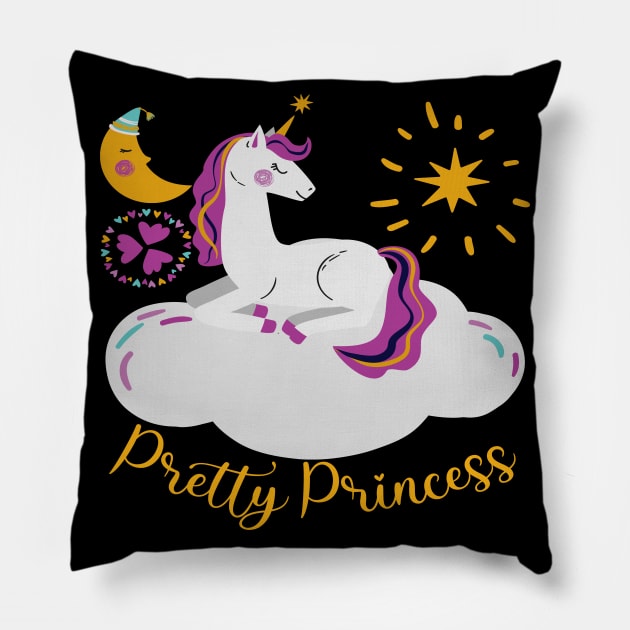 Cute Unicorn Design - Pretty Princess Pillow by Animal Specials