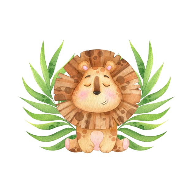 Watercolor Lion Cub by ekossa_art