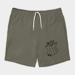 Funny Boo Ghost Cat Halloween Shorts