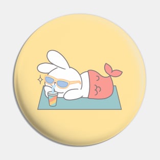 kawaii rabbit bunny little mermaid relaxing Pin