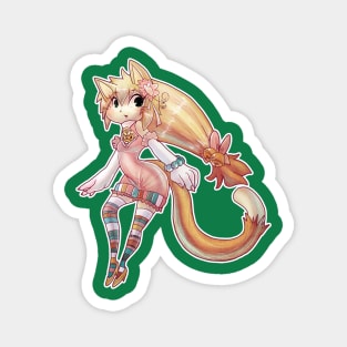 Pretty Blond Cat Girl Magnet