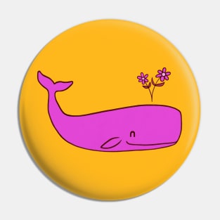 Peace Whale pink Pin