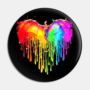 Rainbows Dragons Heart For Lgbt Gay Les Pin