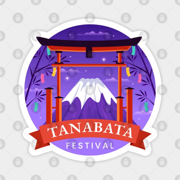 Tanabata Mt Fuji Magnet by HolidayBug