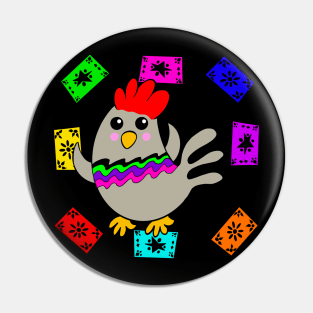 Chicken Hispanic Heritage Pin