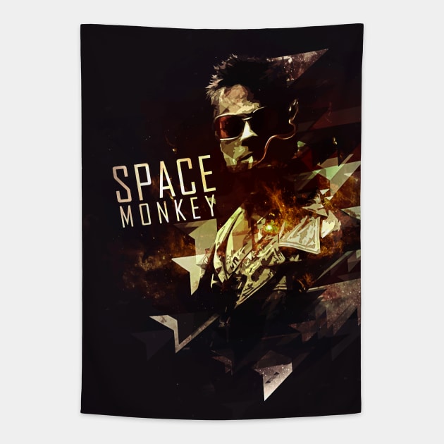 Space Monkey Vector Tapestry by syanart