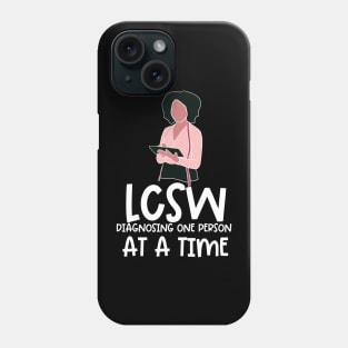 Black Social Worker LCSW Diagnosing One Person At A Time Phone Case