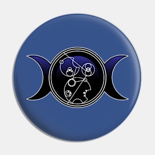 Gallifreyan Triple Moon Pin