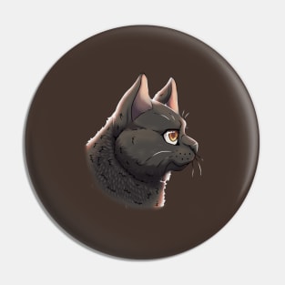 Black British Shorthair Side Portrait Pin