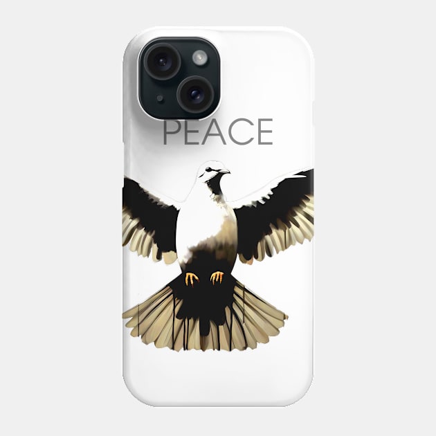 Peace Against Hate: Call for a Peaceful Resolution on a light (Knocked Out) background Phone Case by Puff Sumo