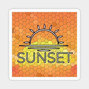 Sunset TV tiles Magnet