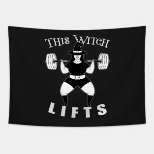 This witch Lifts Powerlifter witch Funny Halloween Gym Tapestry