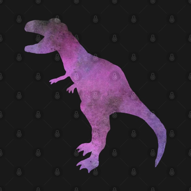 watercolor t-rex dinosaur - purple, pink, and gray by SRSigs