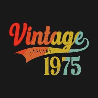 January 1975 Birthday Vintage January 1975 Awesome T-Shirt