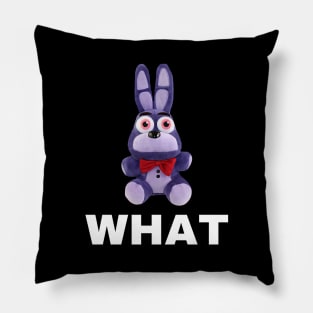 "WHAT" Ironic Funny FNAF Bonnie Plush Meme Pillow