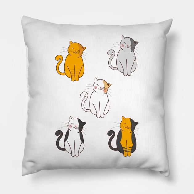 Neighborhood Cats Pillow by Aleksander37