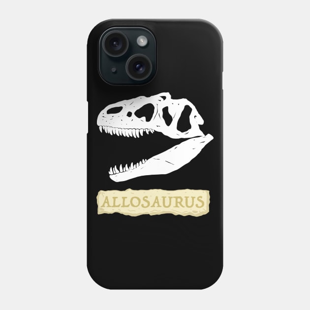 Allosaurus Skull Phone Case by SNK Kreatures