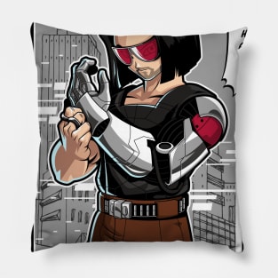 Cyber android Pillow