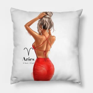 Aries Girl Pillow