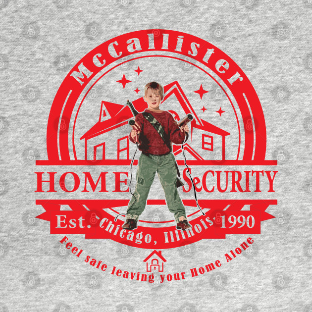 Discover Kevin McCallister Home Security Chicago Est.1990 - Home Alone Kevin Home Security - T-Shirt