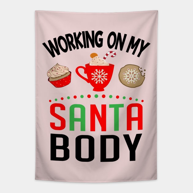 Working On My Santa Body Tapestry by MZeeDesigns