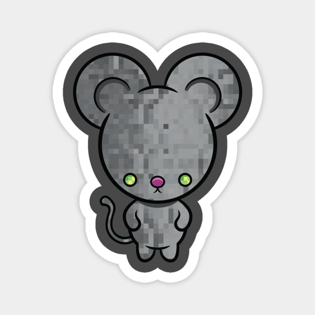 Pixel Mouse 3 Magnet by RD Doodles