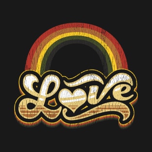 Love With Rainbow And Heart T-Shirt