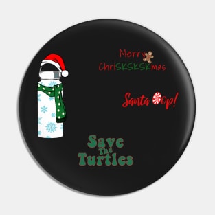 Christmas Holiday Water Bottle Sticker Set Gifts Save the Turtles Santa Oop VSCOGRL Visco Girl Red Green Merry Christmas SKSKSK Pin