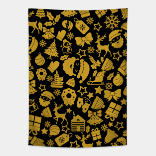 Christmas Icons Pattern Tapestry