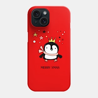 Xmas Doodle - Penguin Phone Case